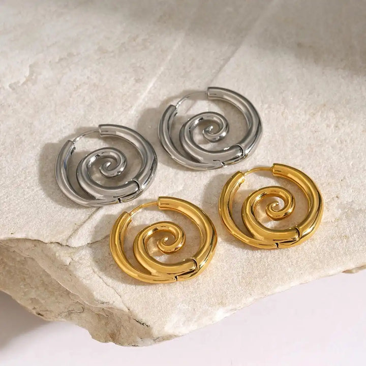 Orecchini Spiralati color oro Senza Tempo