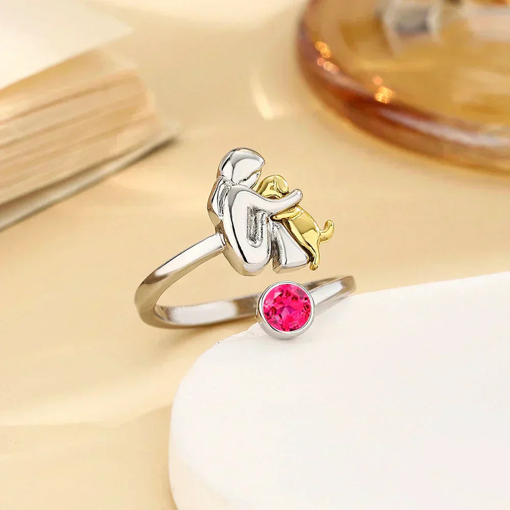 Anello Elegante per Abbraccio con Cane