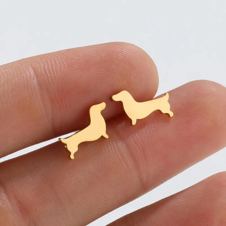 Orecchini a Perno Dachshund