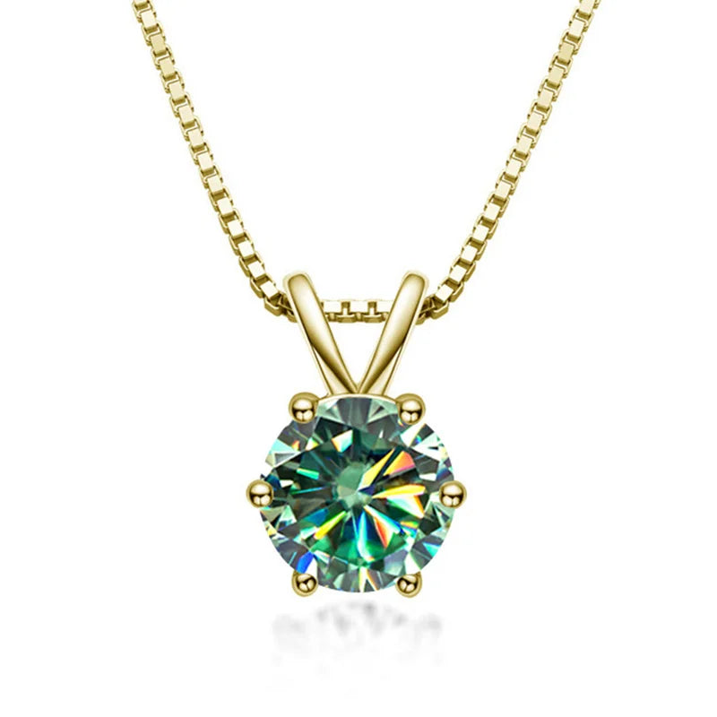 Collana solitaria elegante con moissanite