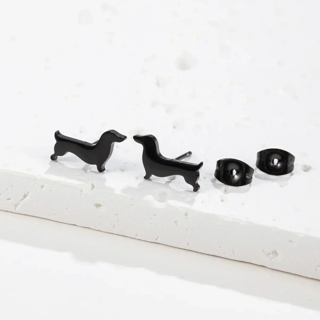 Orecchini a Perno Dachshund