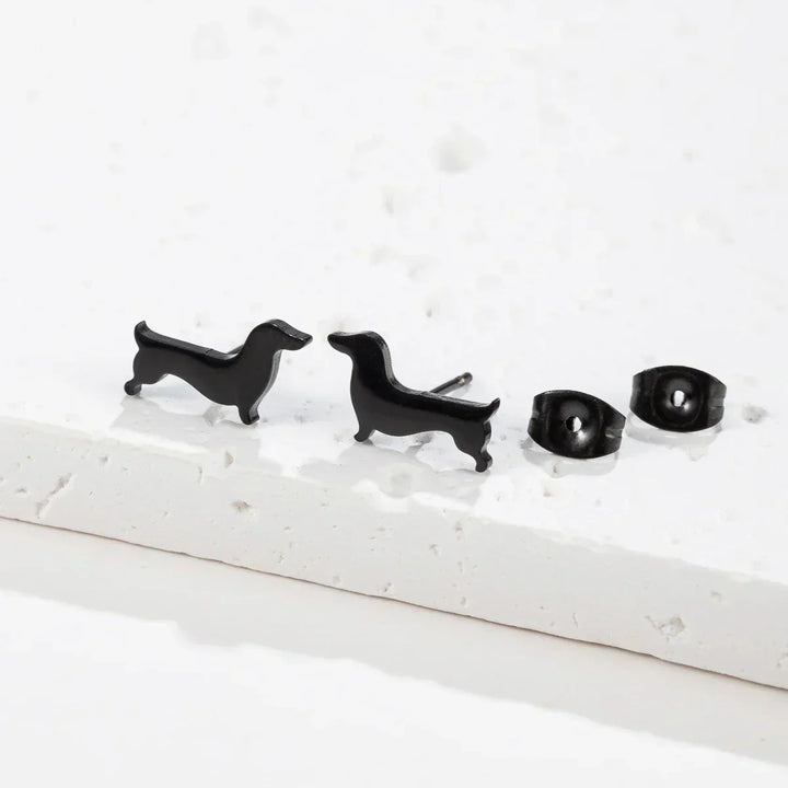 Orecchini a Perno Dachshund