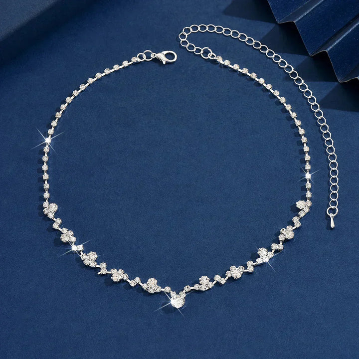 Collana da sposa elegante con diamanti