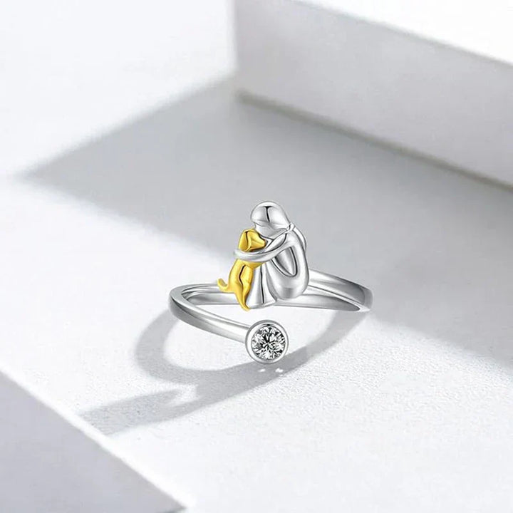 Anello Elegante per Abbraccio con Cane