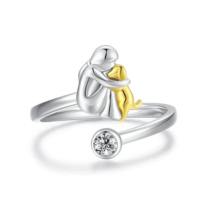 Anello Elegante per Abbraccio con Cane