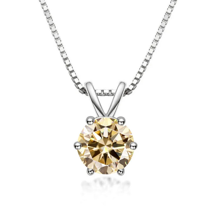 Collana solitaria elegante con moissanite