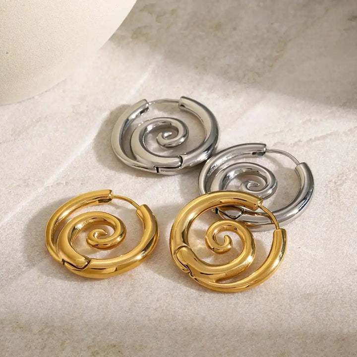 Orecchini Spiralati color oro Senza Tempo