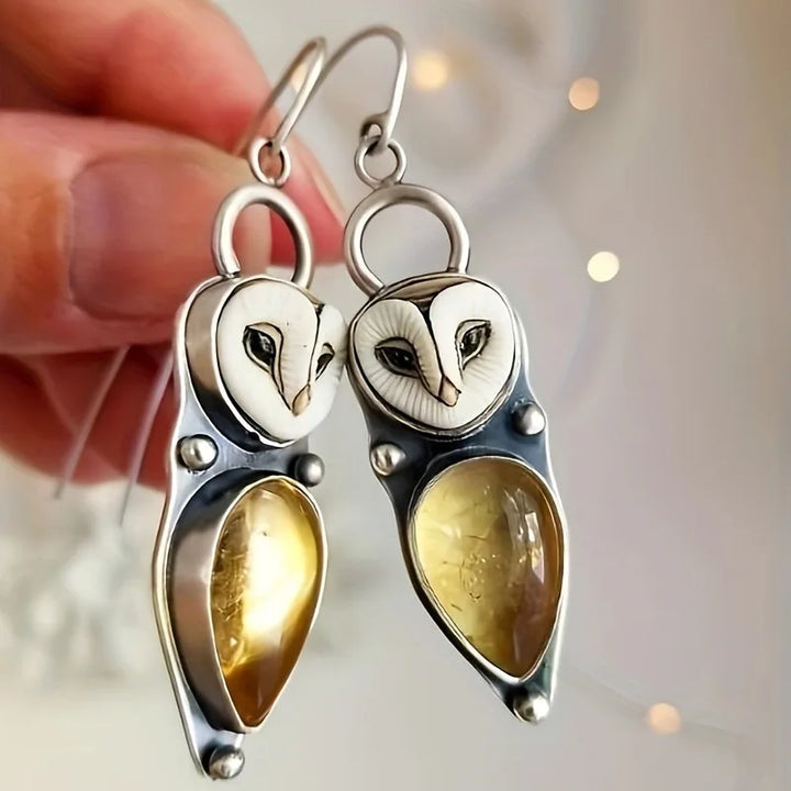 Orecchini a Goccia Gufo Boho