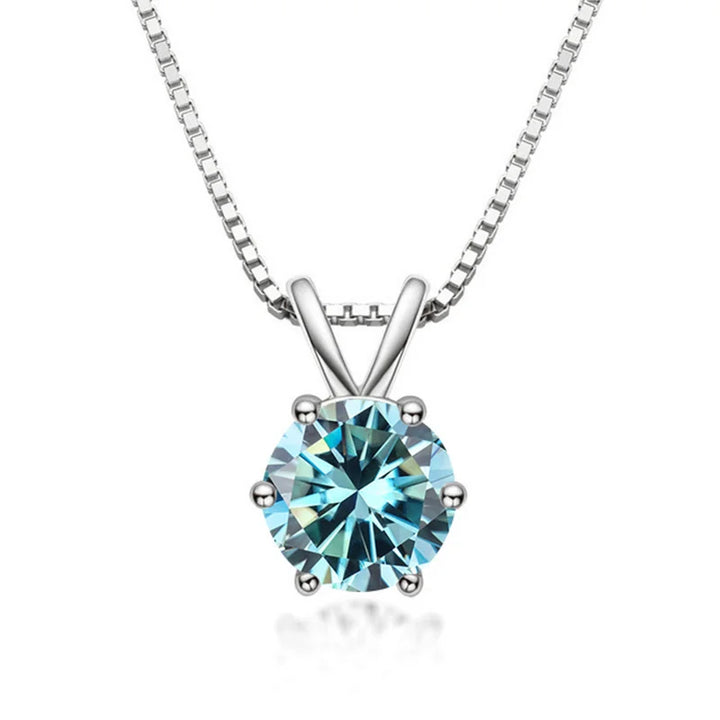 Collana solitaria elegante con moissanite