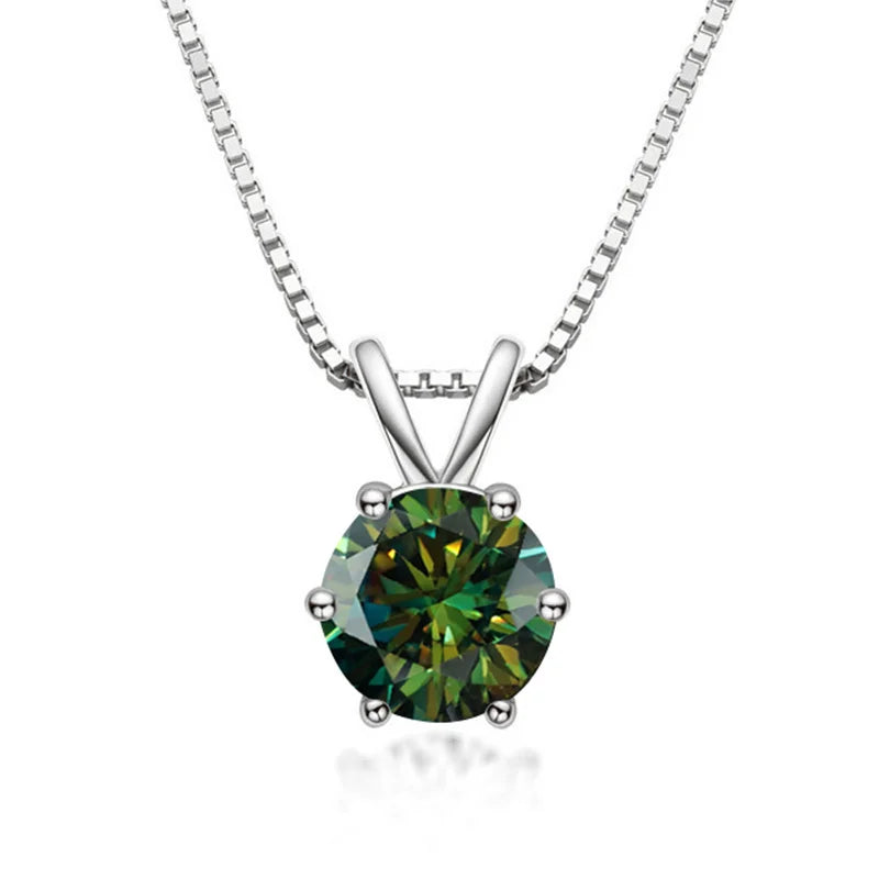 Collana solitaria elegante con moissanite