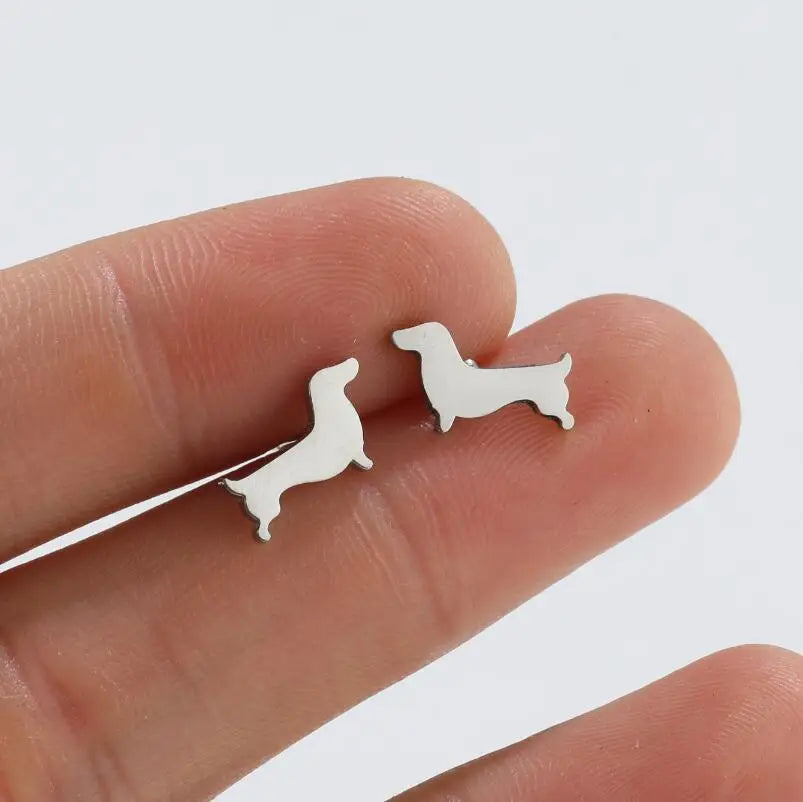 Orecchini a Perno Dachshund