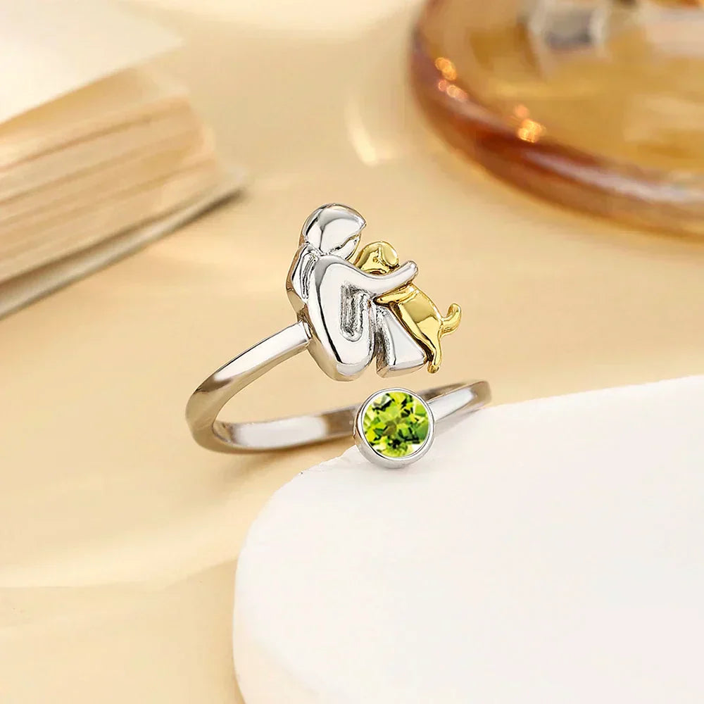 Anello Elegante per Abbraccio con Cane