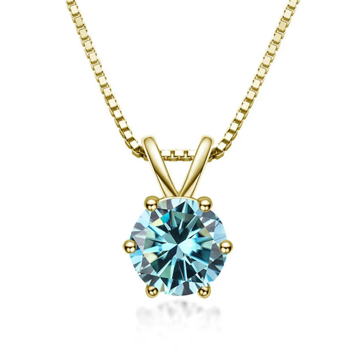 Collana solitaria elegante con moissanite