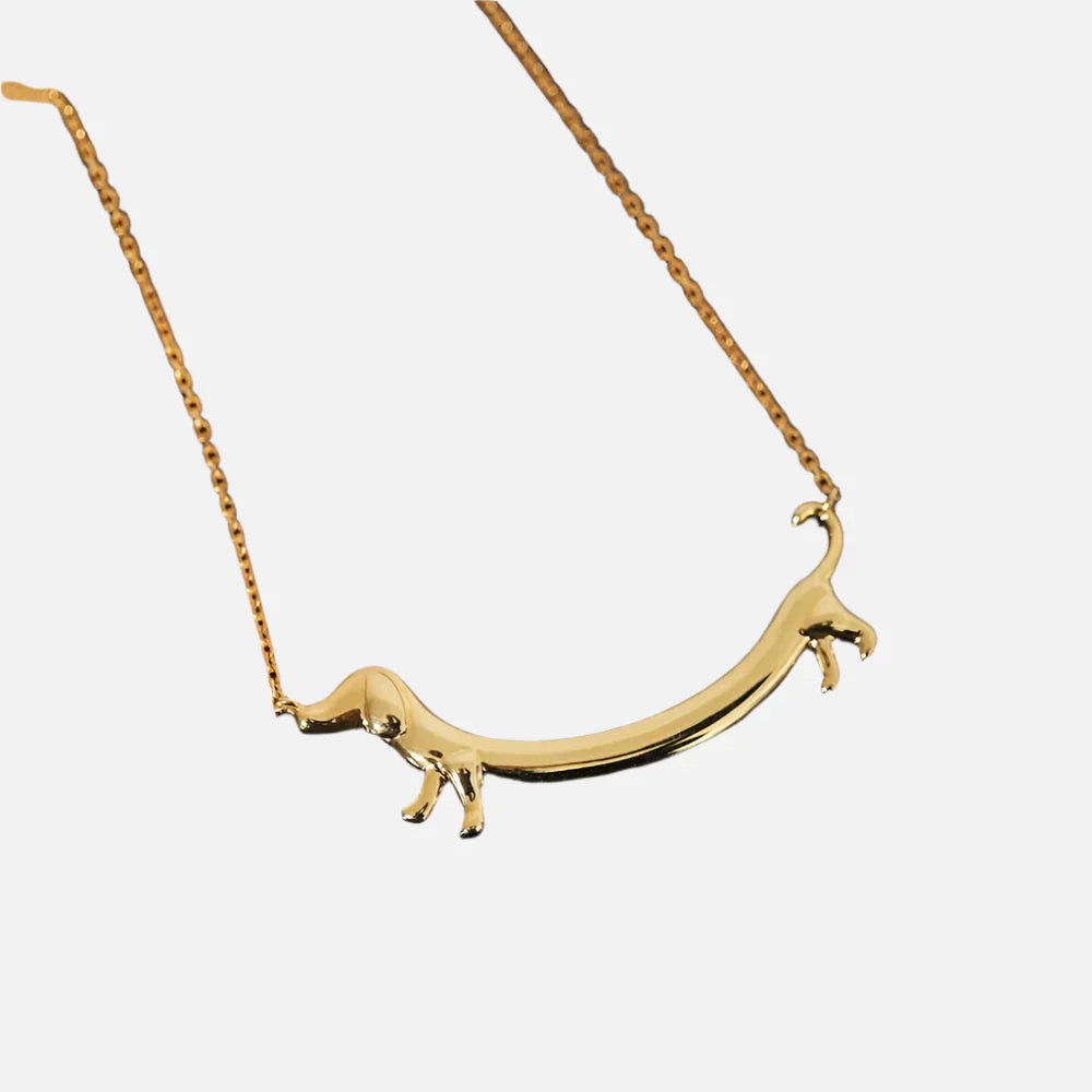 Collana con Dachshund Color Oro