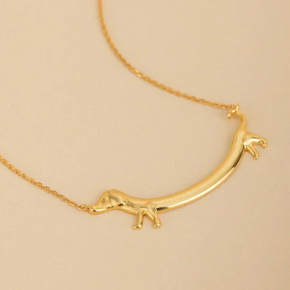 Collana con Dachshund Color Oro