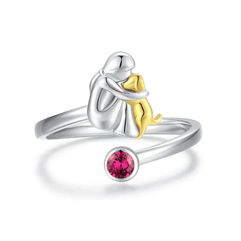 Anello Elegante per Abbraccio con Cane