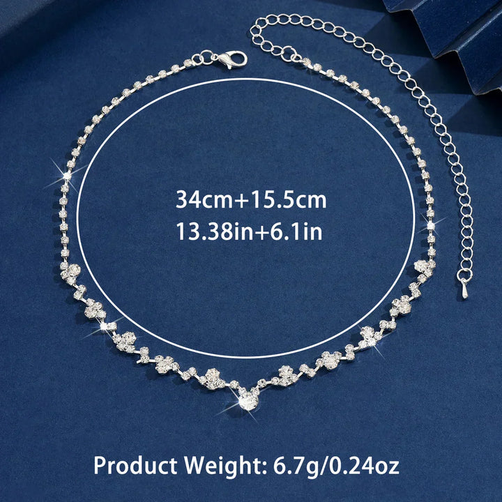 Collana da sposa elegante con diamanti