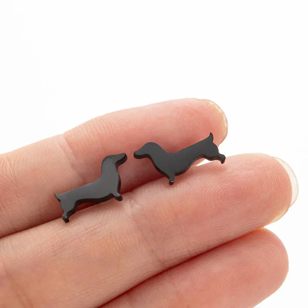 Orecchini a Perno Dachshund