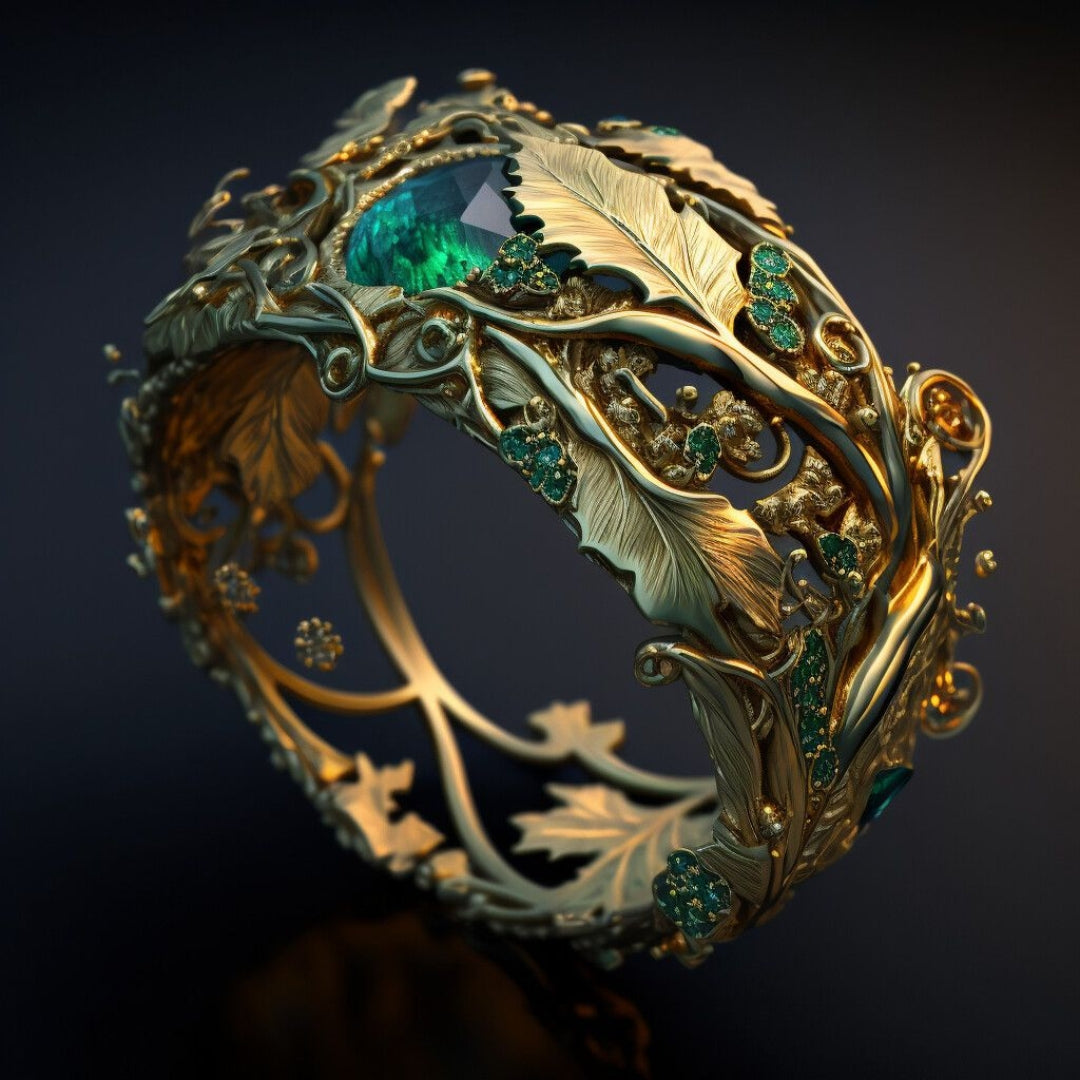 Anello Cavo di Cristallo Esotico