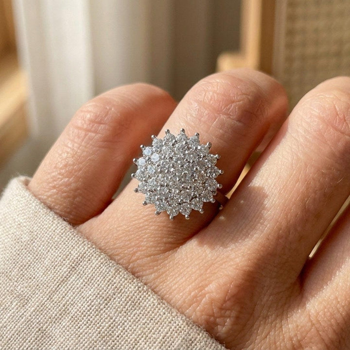 Anello Dichiarazione con Cristalli a Clusters Halo