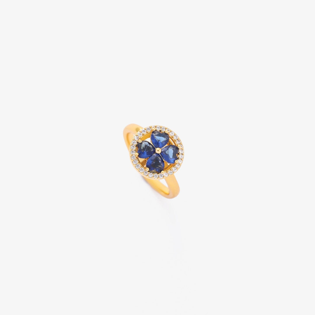 Anello Rotante Cuori di Zaffiro | Oro