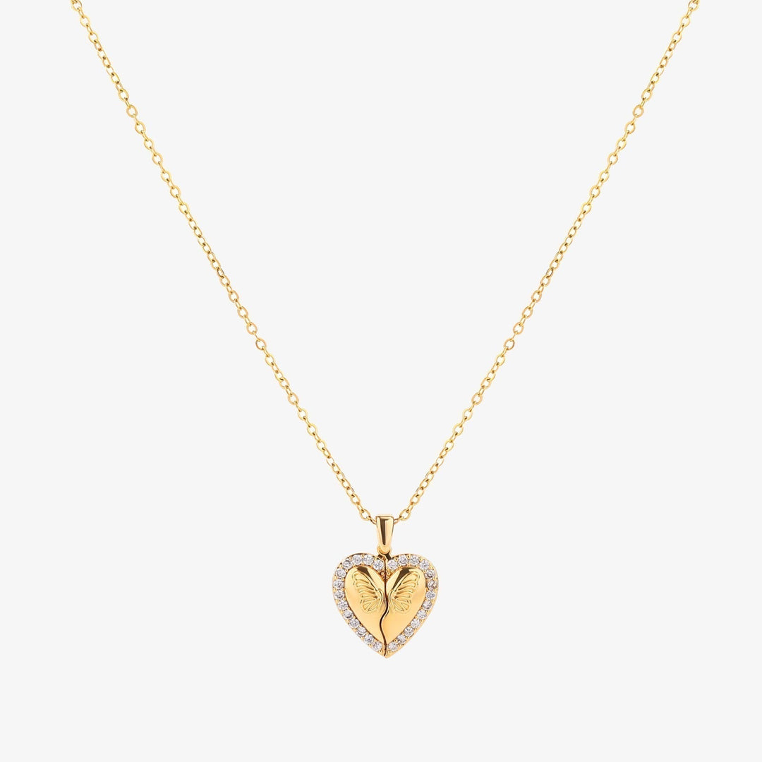 Collana a Cuore di Farfalla | Oro