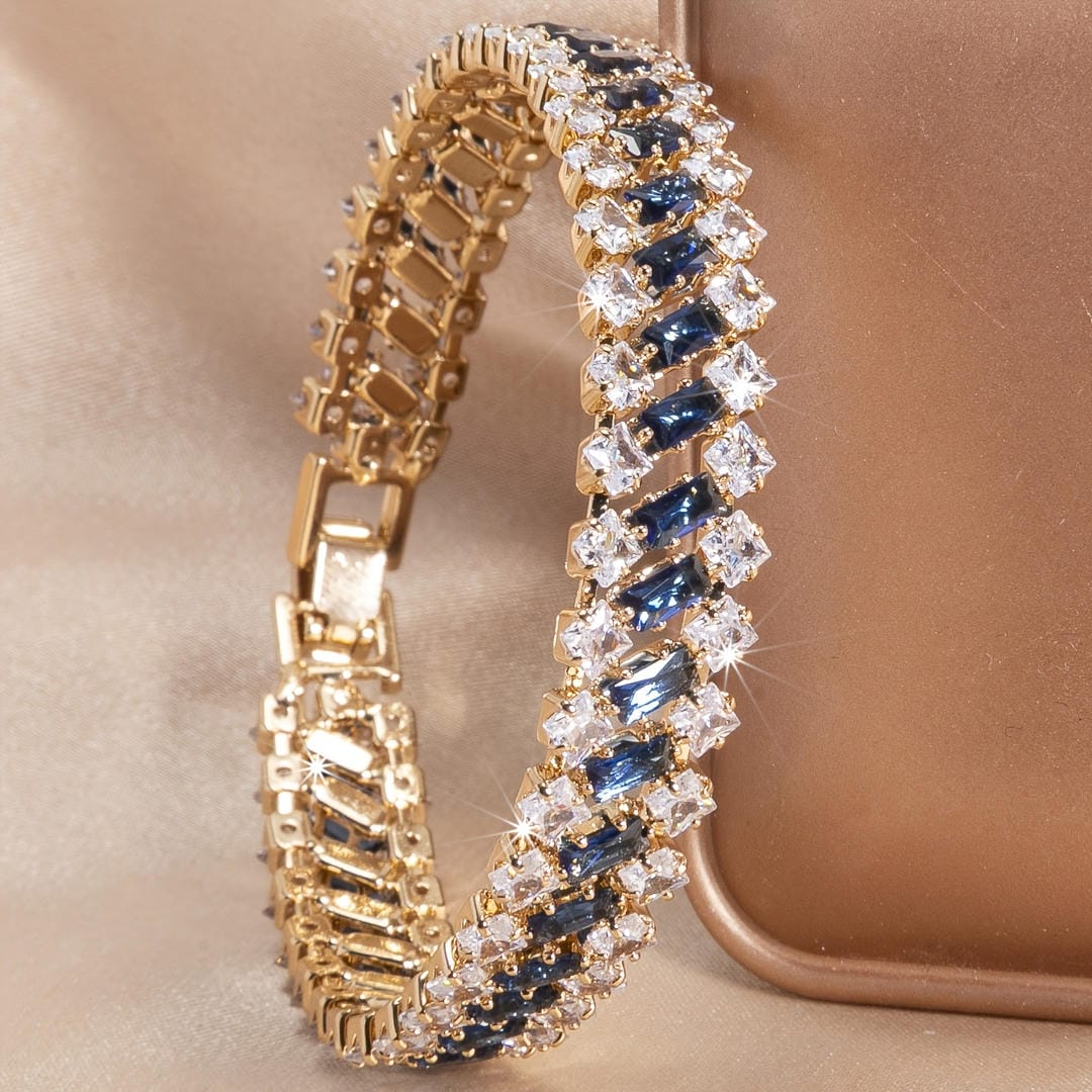 Bracciale in Zaffiri Geometrici Carolina