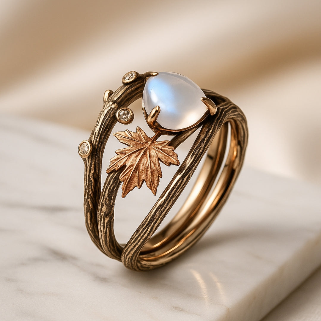 Anello in Pietra di Luna Naturale