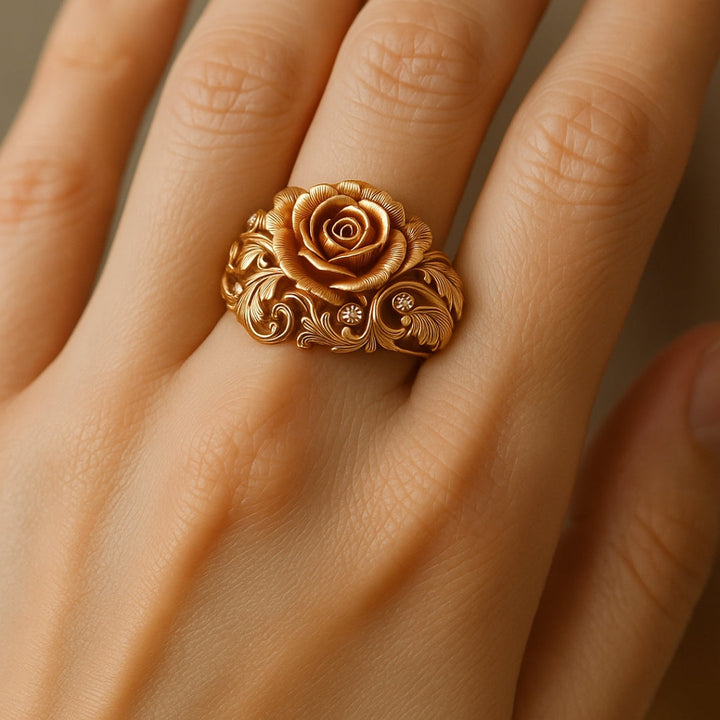 Anello Fiore color oro