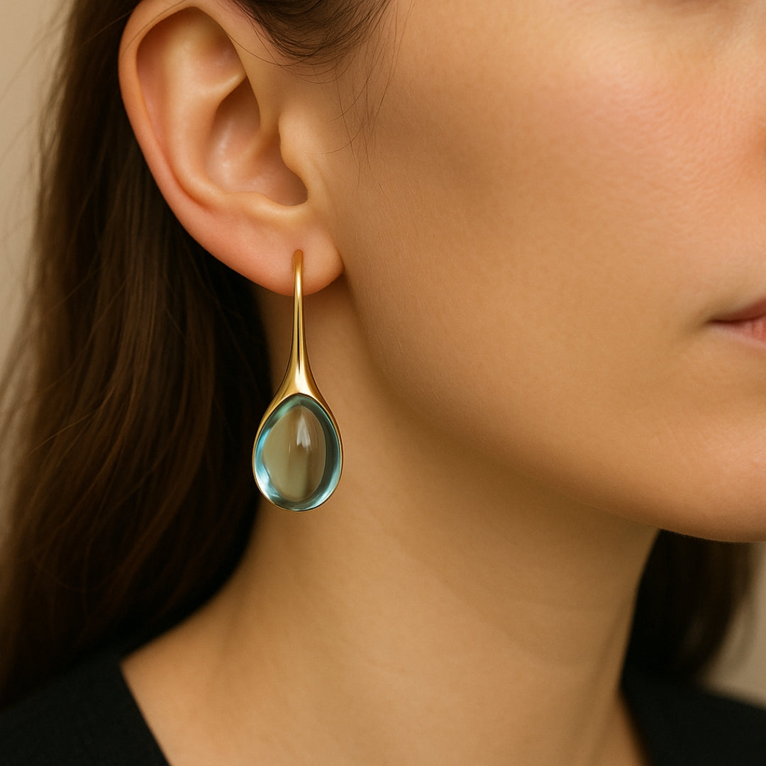 Orecchini a Goccia color oro e color argento