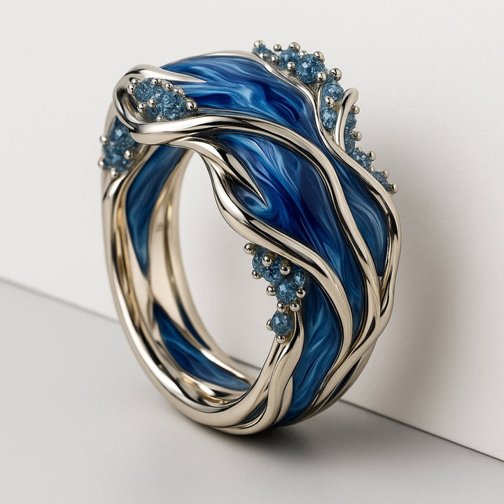 Anello Vintage Dorato Ondulato