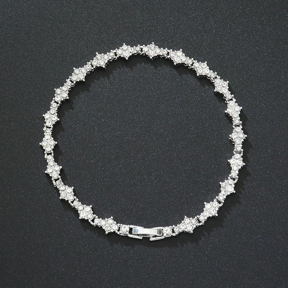 Bracciale Tennis Classico a Cluster | Oro