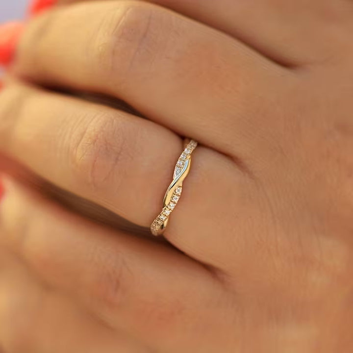 Anello Accento Due Stili | Oro