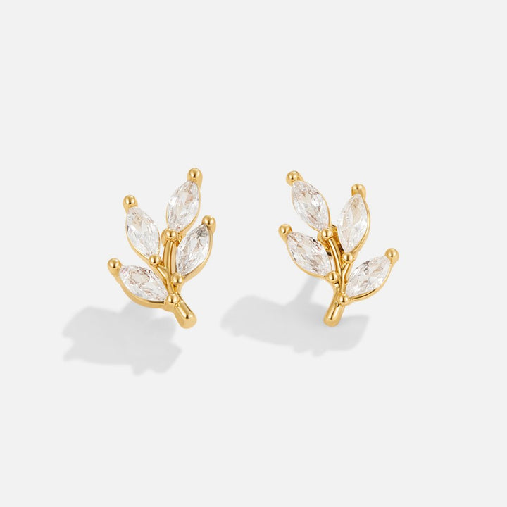 Orecchini Foglia Crystal Chic