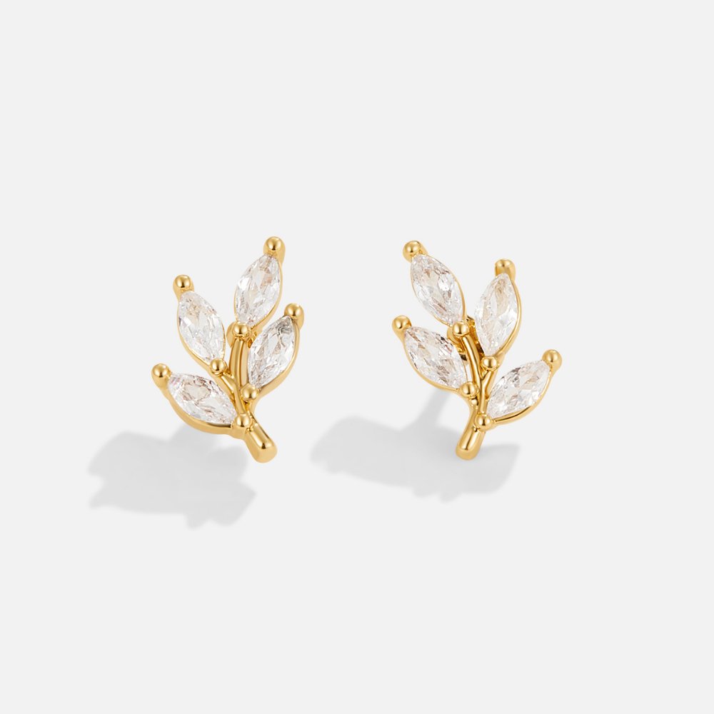 Orecchini Foglia Crystal Chic