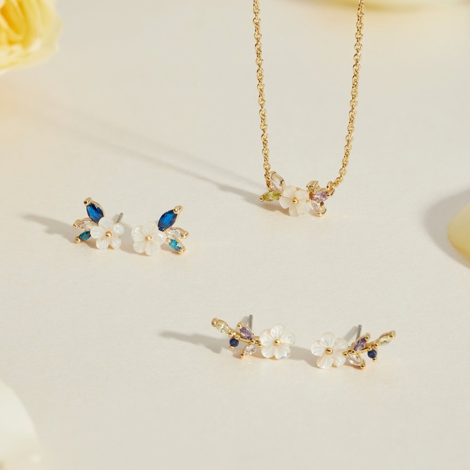 Orecchini Crystal White Blossom