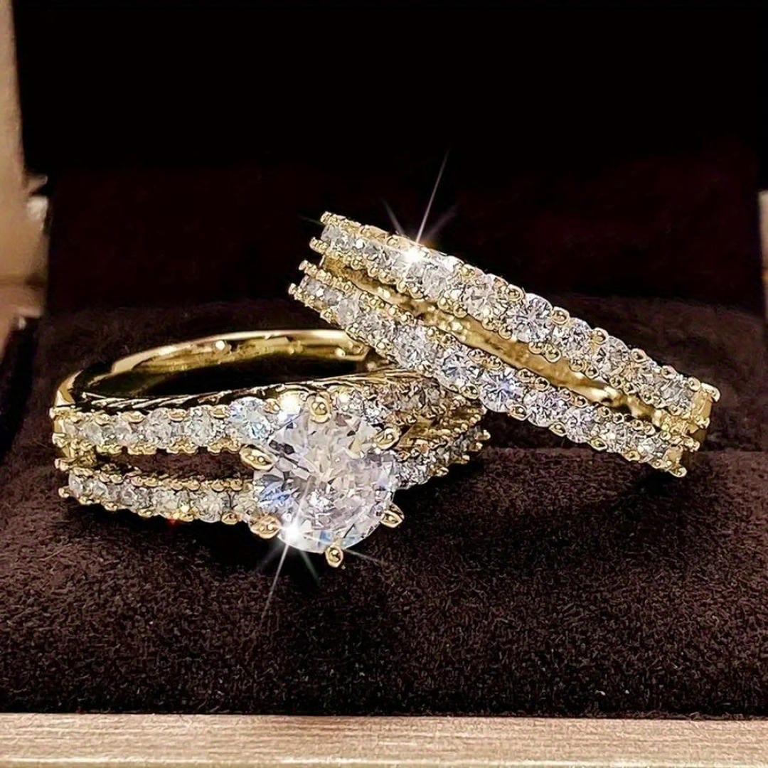 Set Anello Halo Radiante
