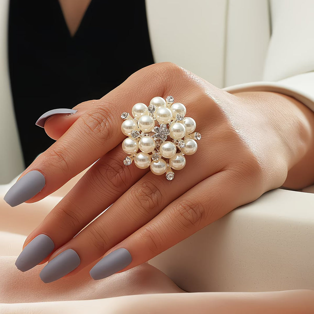 Anello Regolabile Pearl Bloom