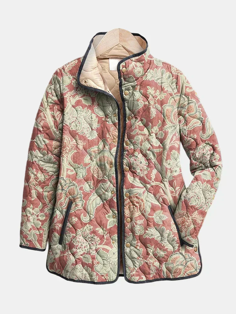 Naya | Giacca Quilted Casuale Floreale Vintage