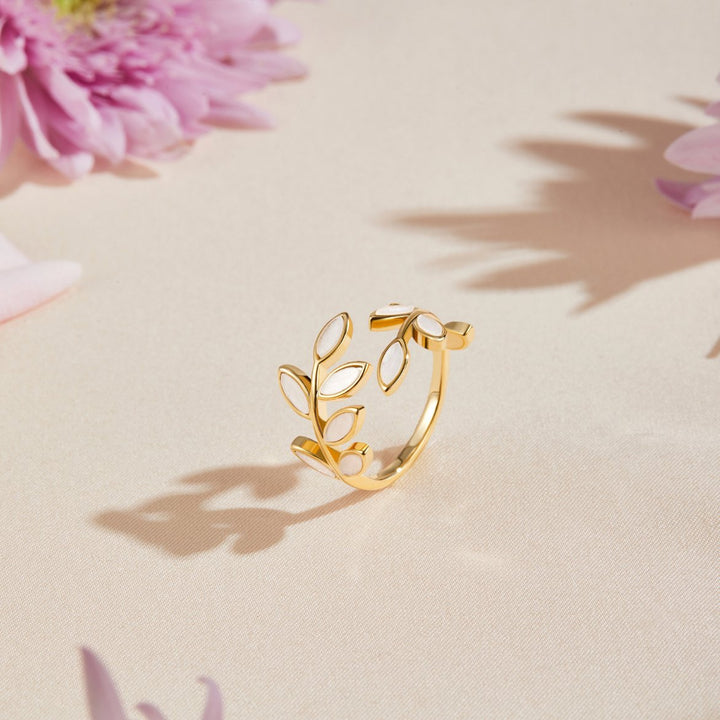 Anello Foglia Dorata