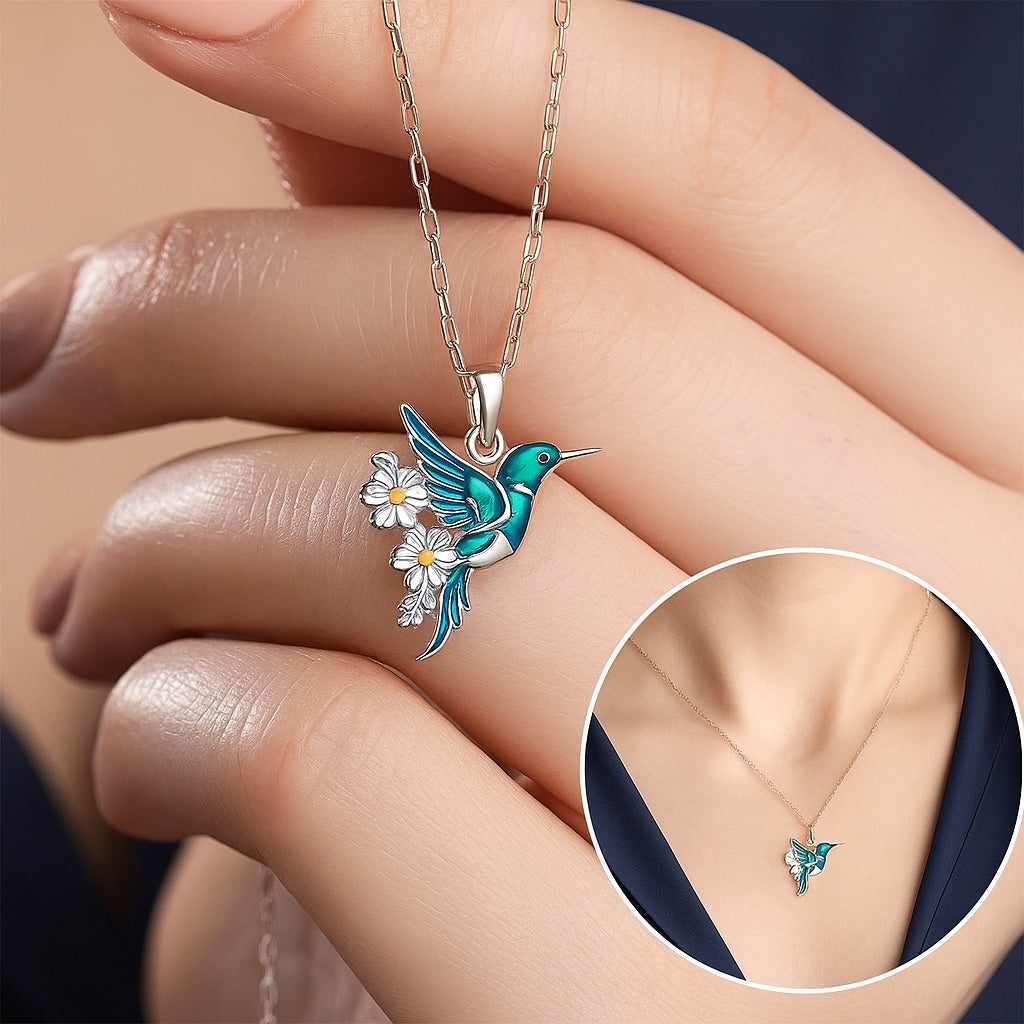 Bellissimo Collana Colibrì con Orecchini Bonus – Offerta Limitata
