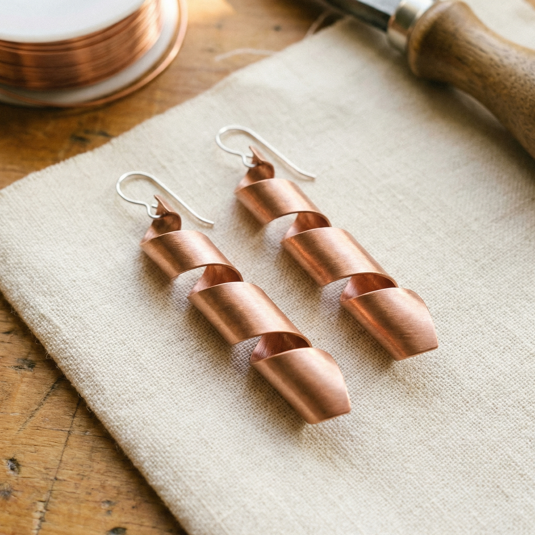 Orecchini in Rame Dusk di Lucia & Mila