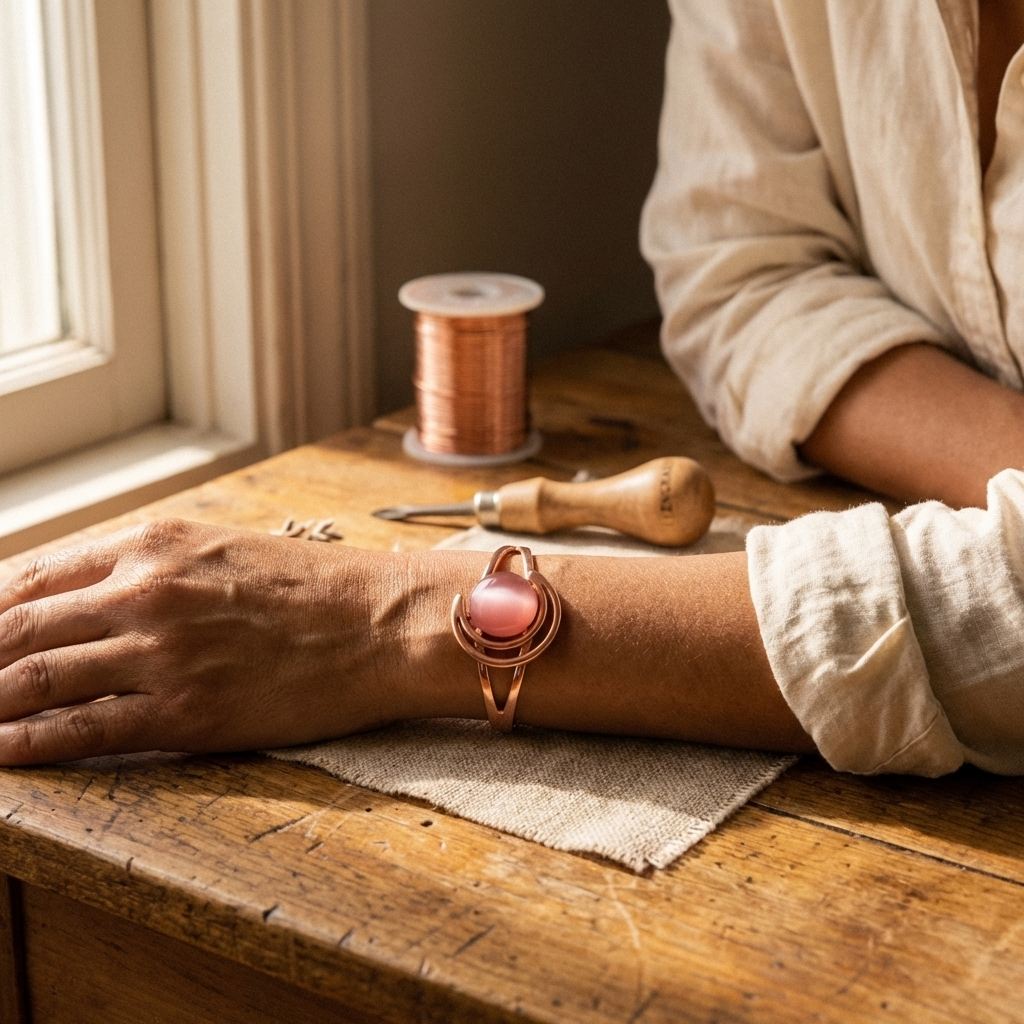 Bracciale in Rame Rosa di Lucia & Mila