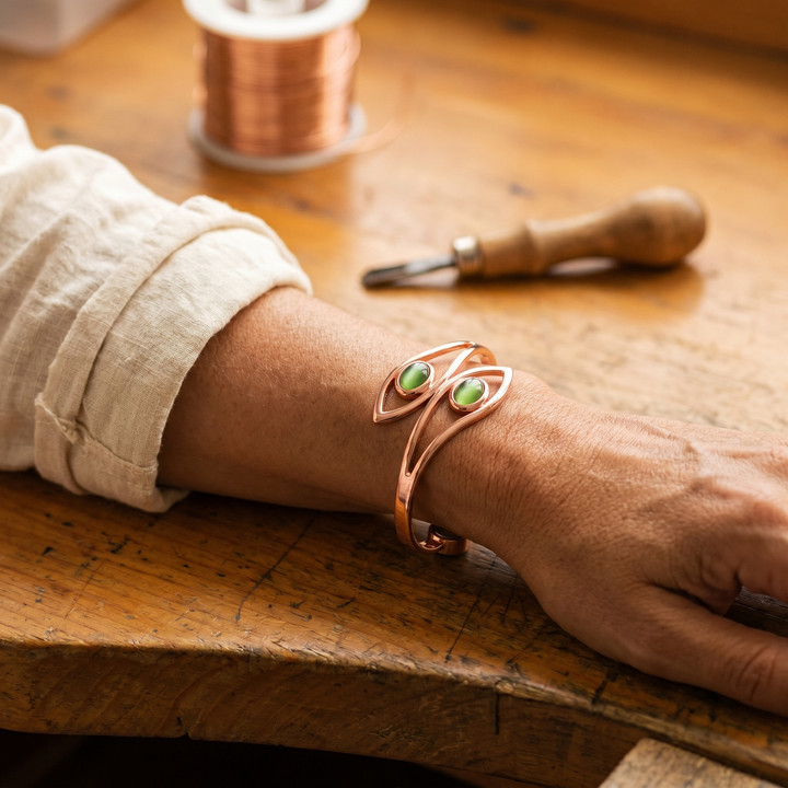 Bracciale in Rame con Opale di Lucia & Mila