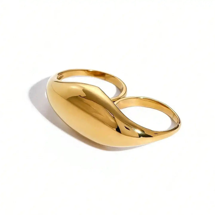 Anello Doppio color oro Senza Tempo
