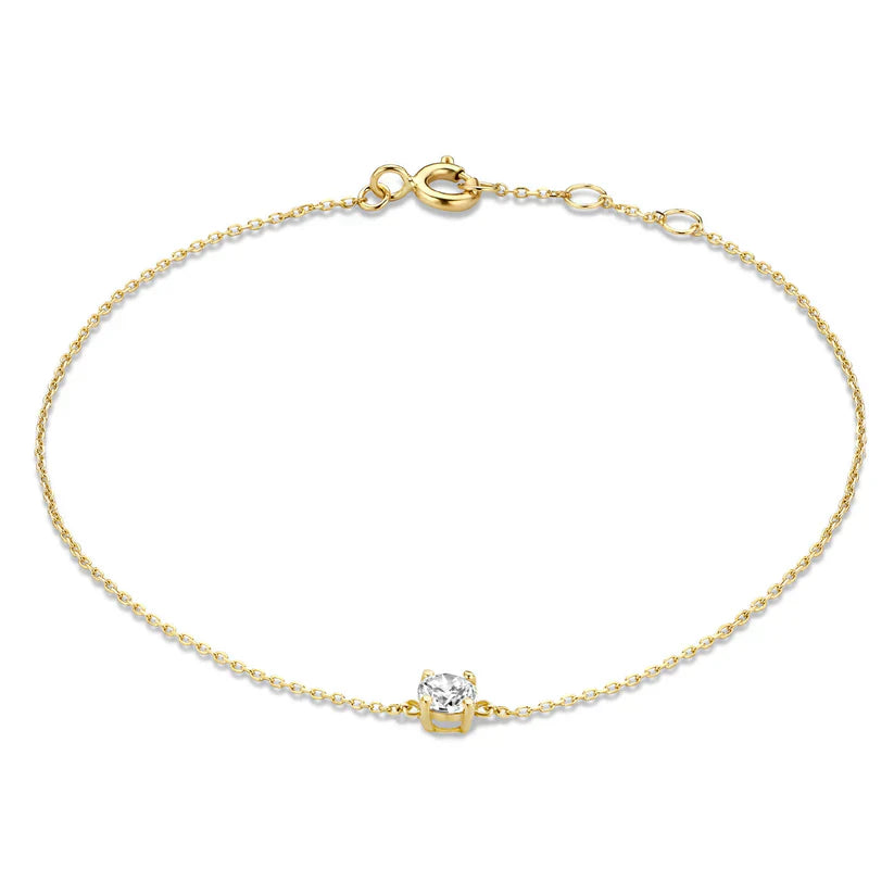 Bracciale Zirconia di Pietra | Oro Bianco