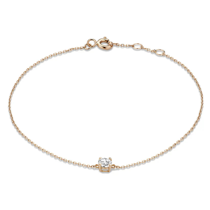 Bracciale Zirconia di Pietra | Oro Bianco