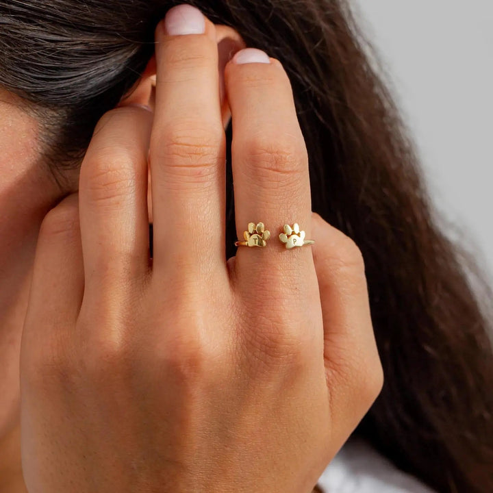 Anello Personalizzato con Iniziale dell'Animale