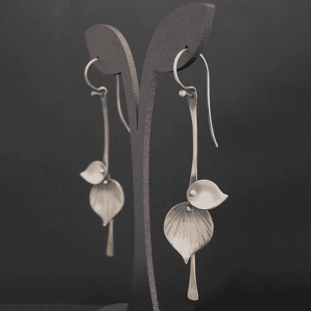 Orecchini Vintage Silver Leaf