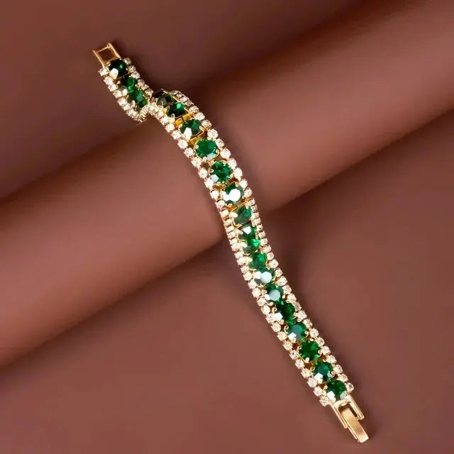 Bracciale Verde e color oro